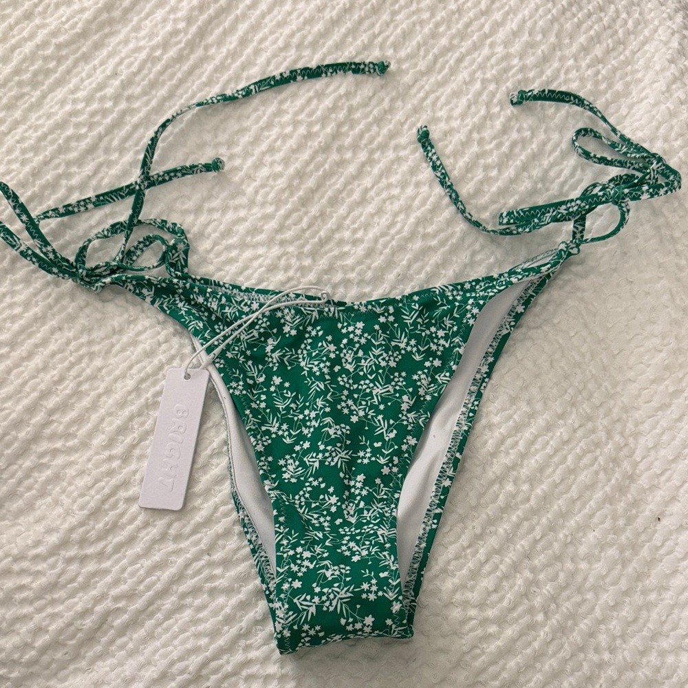 Green Floral Bikini Bottom